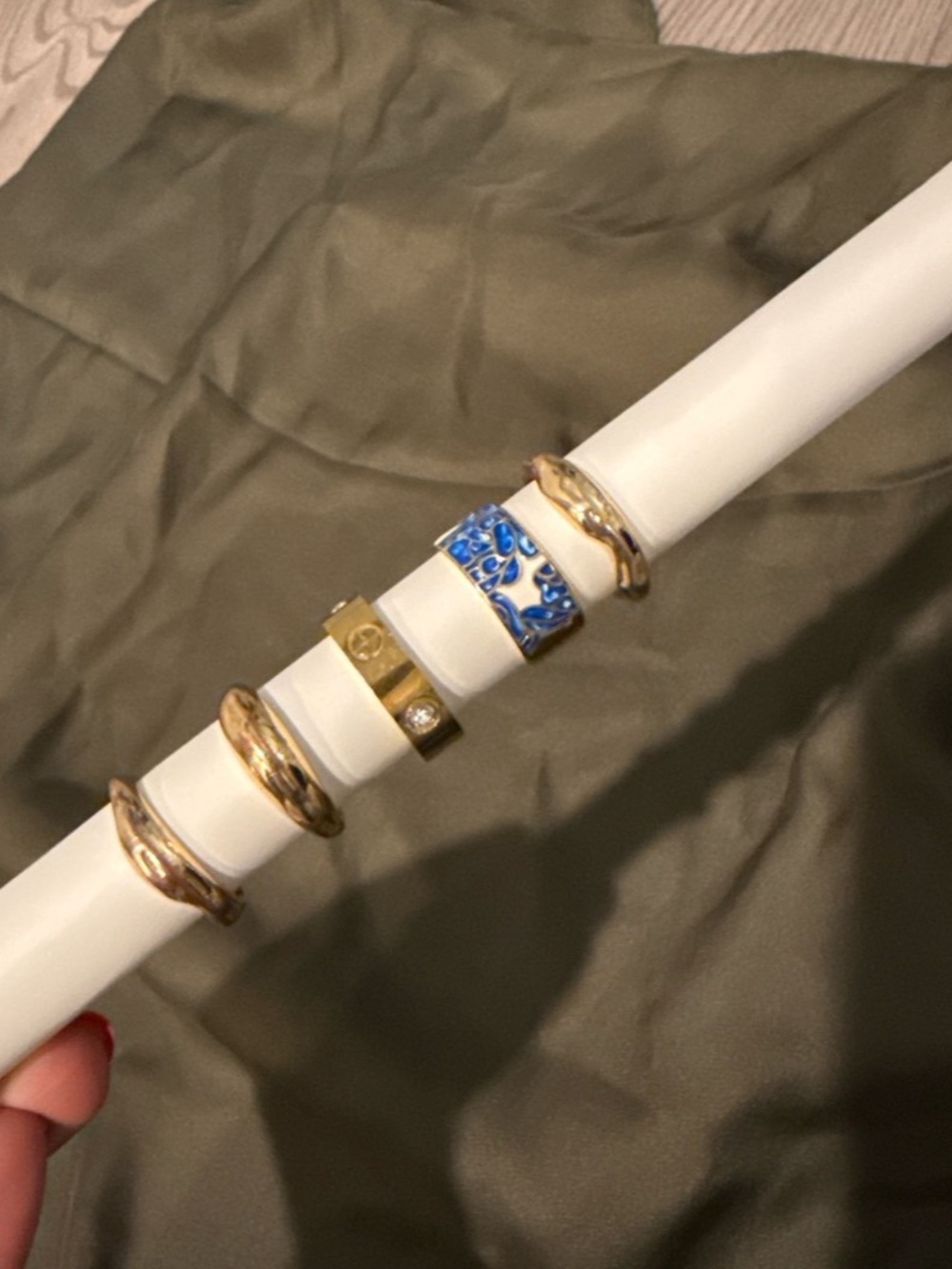 Gold & Blue Ring Set